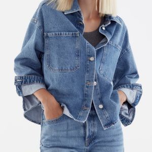 NWOT Zara Denim Shirt with Large Pockets